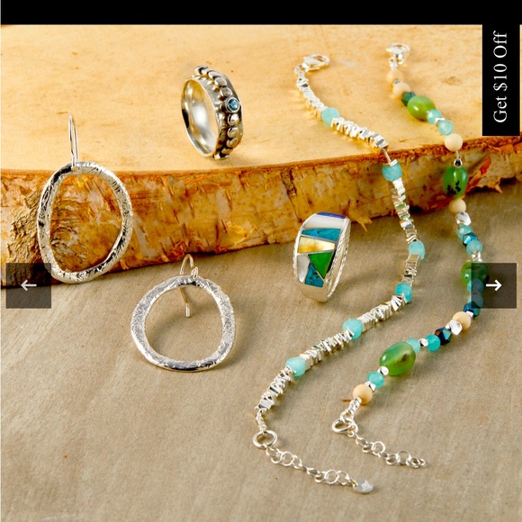 Silpada Delightful Moment Bracelet, Silver and Turquoise Beaded Bracelet - Picture 6 of 7